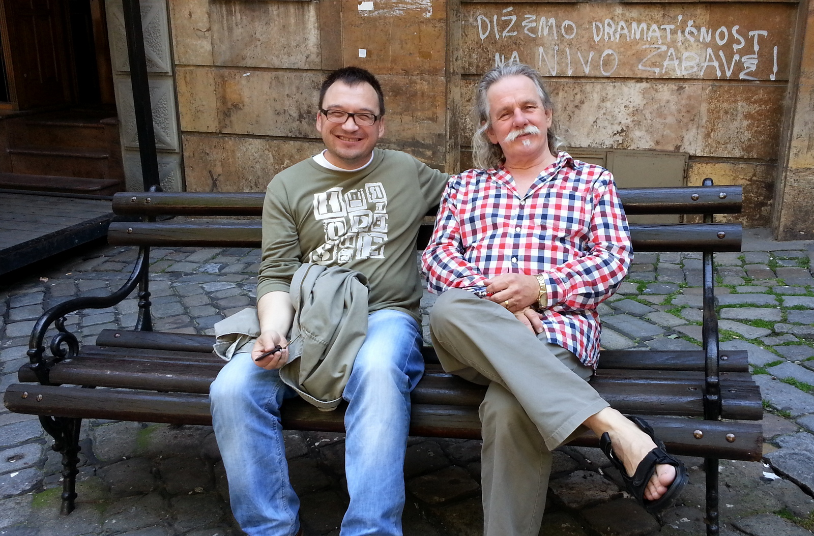 Alan Holley with Ivan Kirn in Belgrade May 2014