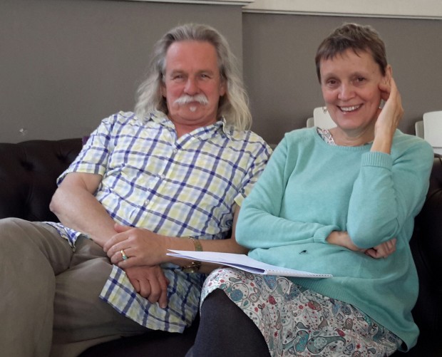 Alan Holley with Melbourne composer Eve Duncan